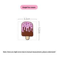 Minkštas guminis pyragas, Magnetas šaldytuvui, Magnetinis lipdukas, Spurgos, Kūrybingas animacinis magnetinis lipdukas, Ledai Popsicle pink