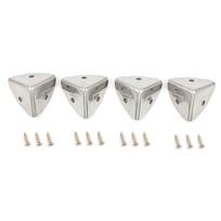 Medinių dėžučių kampų apsaugos su retro geležies dizainu, parduodamos pakuotėmis po 4/8/12 vnt. 4PCS gray