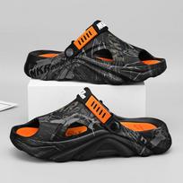 Fashion Smile Pop Fashion Men Clogs Slippers Brand Summer Clogs Slippers Outdoor Antiskid Beach Slippers Soft Home Breathable 39-40 juoda