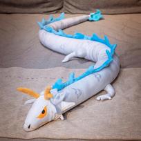 Non-Toxic 220Cm Long Dragon Stuffed Toy Giant Size Dragon Soft Animal Doll Creative Gifts 220cm white