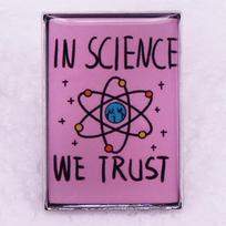 Atomic Vortex Pink Brooch Badge pink