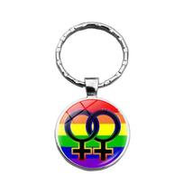 Creative Rainbow Same-sex Relationship Keychain Colleague Friend Classmate Gift Xswx4626-6 Style A gray