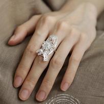 Ventfille   Silve Butterfly Ring For Women Girl Gift Ethnic Hollowed Out Tassel Temperament Jewelry Dropshipping black