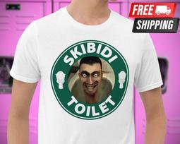 Funny Skibidi Toilet Shirt Coffee Parody T Shirt Skibidi G Man Shirt Skibidi Unisex T-Shirt XXXL blue