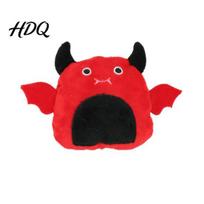 Non-shedding Cat Toy Halloween Catnip Plush for Cats, Bat Devil Cartoon Kicker with Thick Fabric Crinkle, Durable Chewing Play Kittens, Stress Relief A red