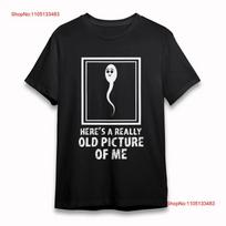 Funny Sperm Old Picture Graphic T-shirt L white