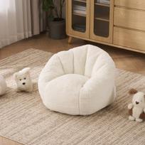 Soft Plush Bean Bag, suitable for Playroom, Reading Corner, Living Room and Children's Room, for Boys and Girls – small<Cream> 75 x 70 x 52 cm smėlis