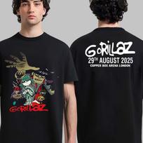 Gorillaz debiutas atliktas gyvai Londone, JK, Copper Box London marškinėliai M black