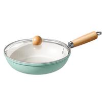 Yoshida Artisan Autumn Blue Ceramic Non-stick Frying Pan white