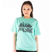 Billie Eilish Unisex T-Shirt: Neon Logo Billie (Back Print) (Large) L blue
