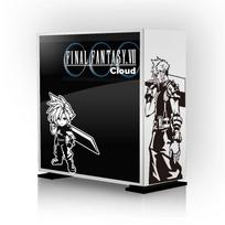 Cloud Strife Anime Stickers for Atx PC Case,Game Characters Decor Decals for Gaming Computer Chassis,Waterproof Vinyl Sticker black