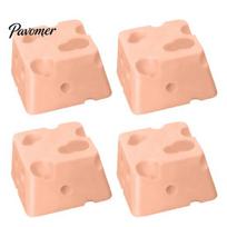 Cute Mechanical Keyboard Keycap 4PCS Cheese Keycaps, 3D Printed Macaron Color Key Caps, Accessories Cross Axis Switches Decorative Set, for A beige