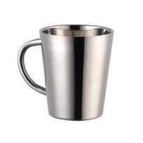 Dvigubos sienelės izoliuotas nerūdijančio plieno puodelis 300 ml karštiems ar šaltiems gėrimams Silver gray