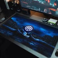 Inter Milan Mouse Pad Large Gaming Table Cushion Non-slip Laptop Tablet Big Mousepad XXL Mat Mini PC Playmat With Lock edge_xia 30cmx60cm(11.8x23.6inch) blue