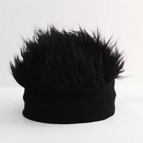 Creative Wig Hat Funny Short Hair Caps For Women Men Novelty Street Hip Hop Beanie Hat Spiked Fake Hair Funny Retro Caps A3 gray