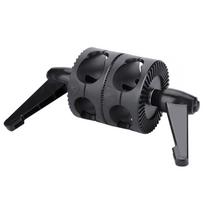 Dual Wheel Reflector Bracket Support Rotator Light Stand Adapter Photography Accessory black