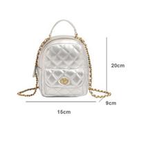 2025 New Diamond Quilted Backpack for Women Urban Minimalist PU Medium Vertical Square Backpack with Drawstring Buckle juoda