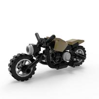 Miesto motociklas superherojams Kūrybiškas motociklo MOC modelis Statybinių kaladėlių rinkiniai Žaislai vaikams Vaikų dovanos Žaislinės kaladėlės black