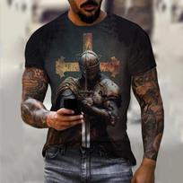 Summer Vintage Spartan 3D Printing Graphic T Shirts for Kids Short Sleeve Boys Tee Tops Fashion Streetwear Girl Casual Clothing 100 black