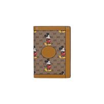 Gucci Disney Mickey Limited Edition Mouse Print Canvas And Leather Passport Holder Small Unisex passport holder Ebony Brown 602538-HWUBM-8559 Basic Set (Bag+Dust Bag) brown