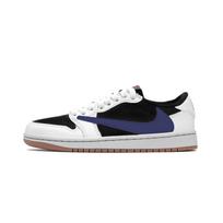 Travis Scott x Jordan Air Jordan 1 Neslystantys Atsparūs dilimui Žemi Unisex Juodi Mėlyni Krepšinio Batai Retro DZ4137-700(Komanda654-) 35.5 white