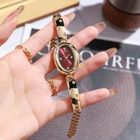 Fashion Gold Bracelet Women Watches Ultra Thin Quartz Watch Woman Orologio Clock Oval Dial Ladies Bangle Watches žalia
