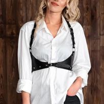 Women Fashion Harness Belt Shaped Harness Corset Leather Lingerie Body Harness Bondage Waistband Gothic Clothing Accessories white