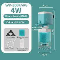 Sucker Air Pump Fish Tank Sponge Filter Water Circulation Oxygenated Water Purification Wave Sucking Stool Fish Tank Water Pump white