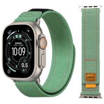 Denim Nylon Strap For Apple Watch Ultra 3-2-1 49mm 11 10 46mm 42mm Braided Bracelet iWatch 9 8 7 6 5 4 SE 45mm 44mm 41/40mm Band Ultra 3-2-1 49mm gray