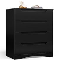 Komoda - Bealife - 4 stalčiai - Miegamojo komoda - Juoda - 71 x 41 x 82 cm