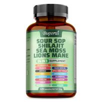 Rich in soursop, shilajit, and lion's mane mushroom; provides antioxidant benefits, joint health, and bone support; suitable for adults. 120*1
