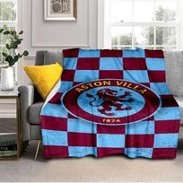 Aston Villa Crest Design Blanket Outdoor Flannel Blanket for Camping, Hiking, Garden Parties, Picnic Essentials,gift for family and friends 75x90cm
