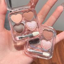 Phantom Bear Heart 4-Color Under-Eye Palette: Powder, Highlighter, Pencil, Brightening Shadow, and Blending Eyeshadow. beige