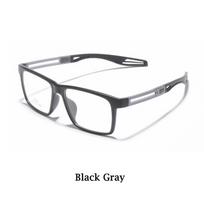 New Outdoor Sports Prescription glasses men Myopia Glasses For Cycling Anti-Falling Blue Light Blocking Men's Optical Glasses Original Lenses juoda pilka spalva