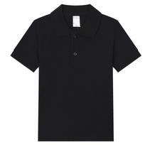 Kids Quick Dry Shirt for School Class Uniform 100 juoda