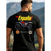 Back-print Motocross Bultacos Ossa Montesa Shirt T Shirt Tee New Cotton Novelty Comfortable Outdoor Leisure Wear, Breathable T-shirt. S juoda