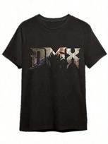 DMX Printed T-Shirt Men's Letter Short Sleeve, Round Neck T-Shirt Men Fashion Top,, Four Seasons Vintage T-Shirt Men M gray