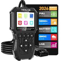 OBD2 Scanner Diagnostic Tool, Check Engine Light Car Code Reader with Reset, Battery Tester, Live Data, Freeze Frame, I/M Readiness, Car Scanner juoda