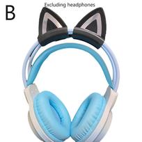 2Pcs Soft Silicone Cat Ears Headphone Decorations Detachable Universal Headset Ornament Accessories DIY Mod Parts juoda
