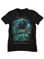 Pet Sematary Retro Horror Movie Men Stephen King Evil Cat Cemetery Cotton Short Sleeve Streetw S black