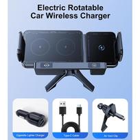 Wireless Car Charger Mount Holder For Samsung Galaxy Z Fold 7 6 5 4 3 2 Rotatab gray