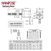 T8 Trapezoidal 304 Stainless Steel Micro Linear Stepper Motor 28mm height, 12mm lead, 150mm screw length