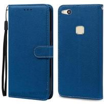Dėklas Huawei P10 Lite Dėklas Huawei P10 Lite Dėklas-piniginė su atvartu iš odos Huawei P 10 Lite WAS-LX1 LX2 LX3 LX1A Telefonų dėklai For Huawei P10 Lite tamsiai mėlyna spalva