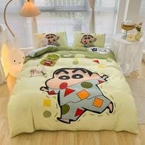 Mielas Crayon Shin chan, Mikropluošto patalynės komplektai, Vaikų lovos antklodės užvalkalas su užtrauktuku Kambario dekoras Antklodės užvalkalas paaugliams suaugusiems 90x200cm white