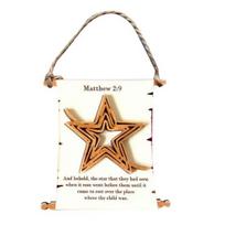 Nativity Advent Scroll Ornament Wooden Laser-Cut Hanging Decor with 24-Day Bible Verses Religious Christmas Countdown Calendar B beige