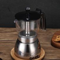 Coffee Maker Pot Moka Anti Scald Handle Easy to Clean Stainless Steel Stovetop Espresso for 280mL black