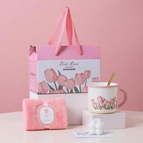 Tulip Mug Coffee Cup Gift Set white