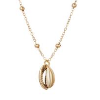 27 Styles Bohemia Natural Conch Necklaces Shell Pendant Necklace Gifts For Women Girls Alloy Chain Charm Seashell Summer Jewelry 50cm beige