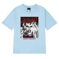 Hip Hop Vintage Lady Gaga Graphic T Shirt New Unisex Women gothic Y2k short sleeve Tshirts Unisex Oversized 100 Cotton streetwear S white