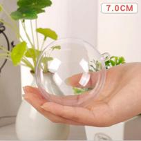 1X 4/5/6/7/8/9/10cm Transparent Open Plastic Christmas Ornament Ball Clear Bauble For Xmas Party Kid Gift Present Box Decoration beige